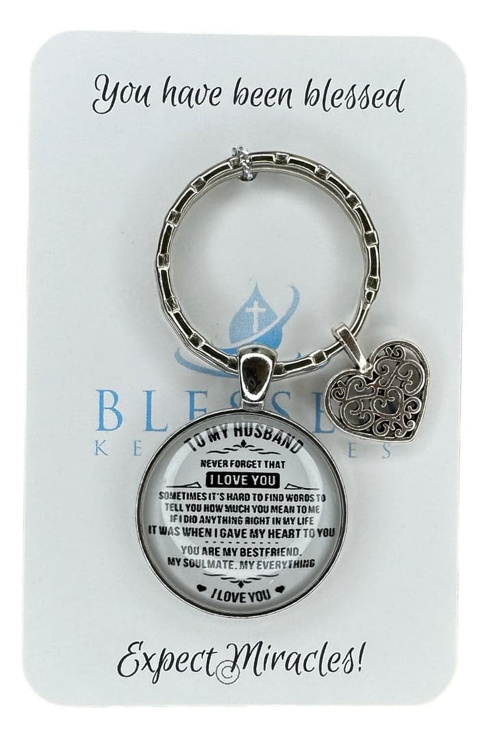 To My Husband Keyring
